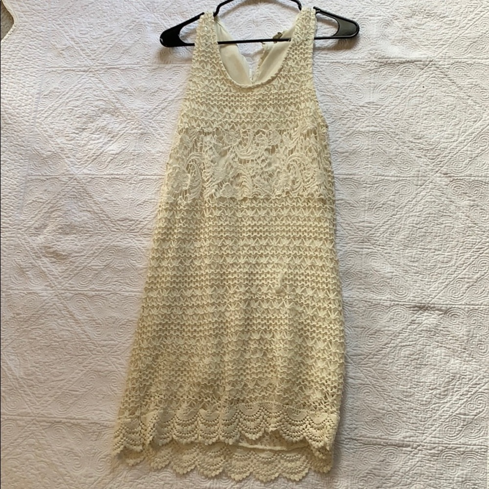 Cream Crochet dress